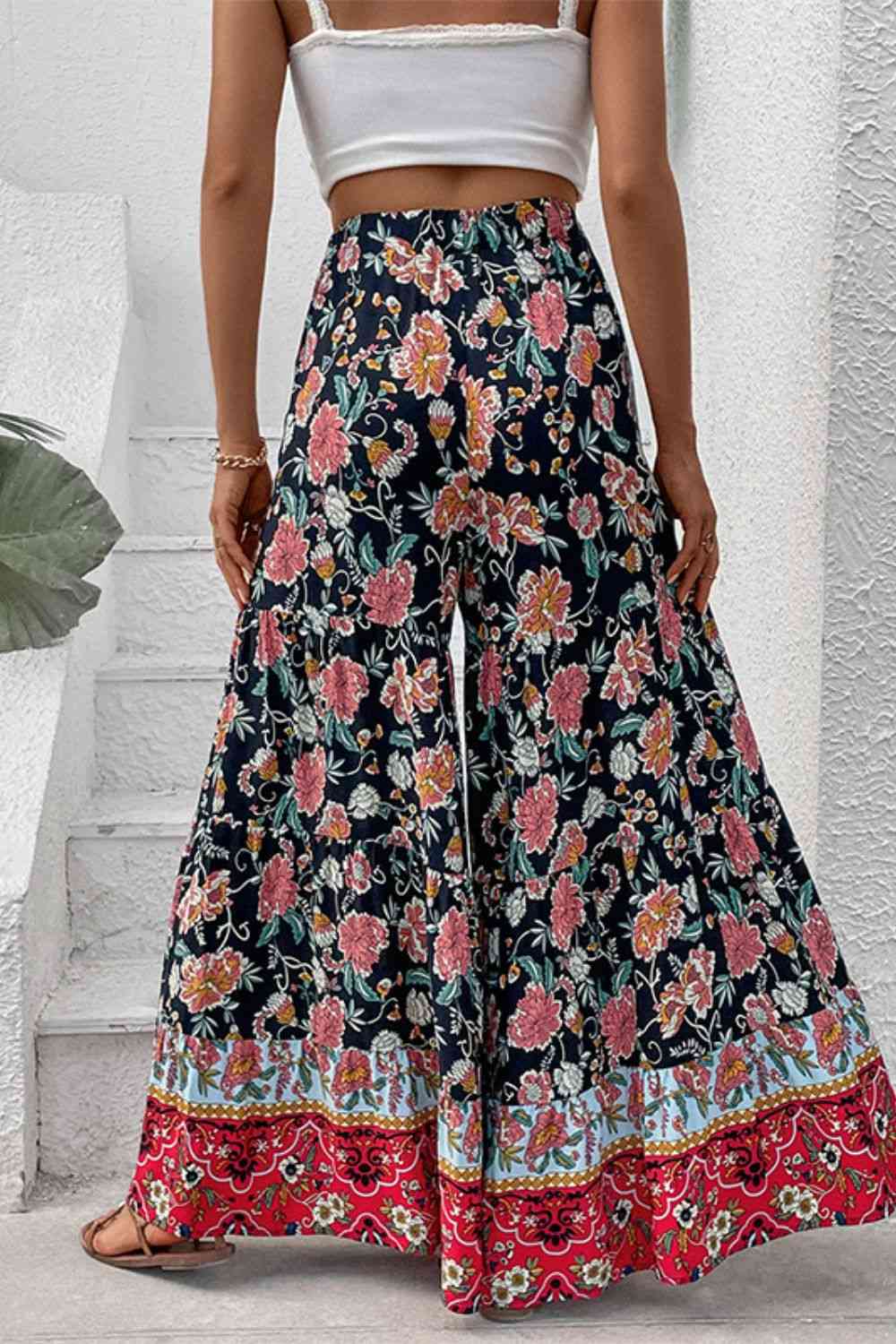 Perfee Floral High Waist Palazzo Pants - Pahabu - Women's Clothing & Shop