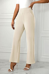 High Waist Straight Leg Pants - Pahabu - Women's Clothing & Shop