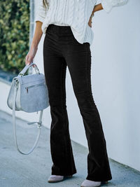 High Waist Bootcut Pants - Pahabu - Women's Clothing & Shop