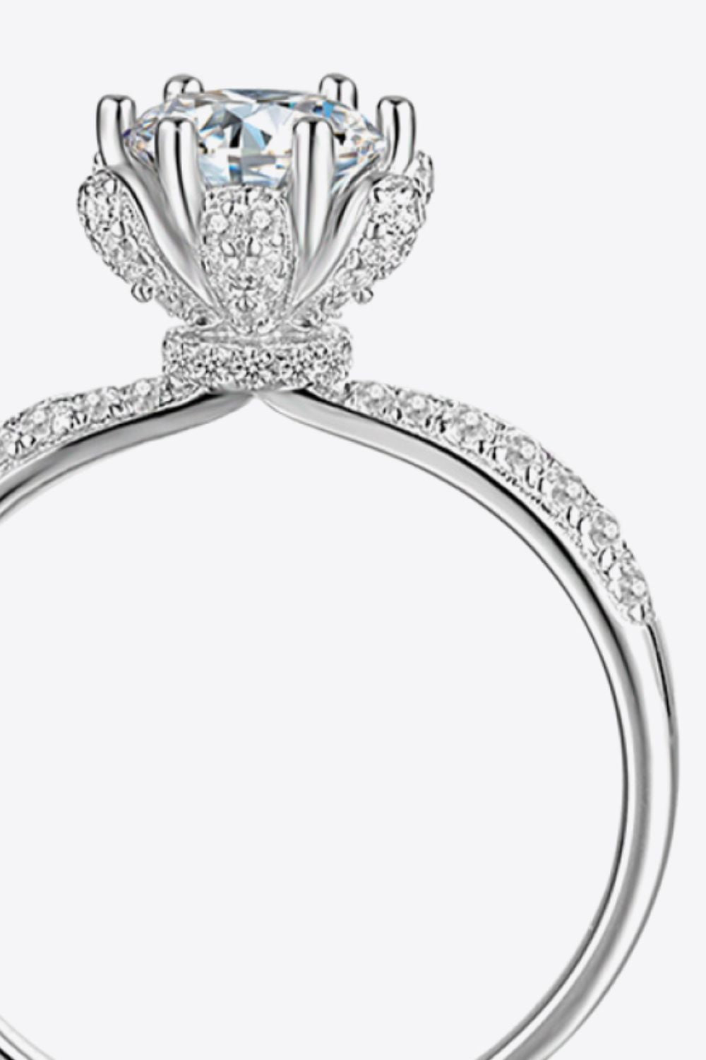 1 Carat Moissanite 6-Prong Ring - Pahabu - Women's Clothing & Shop