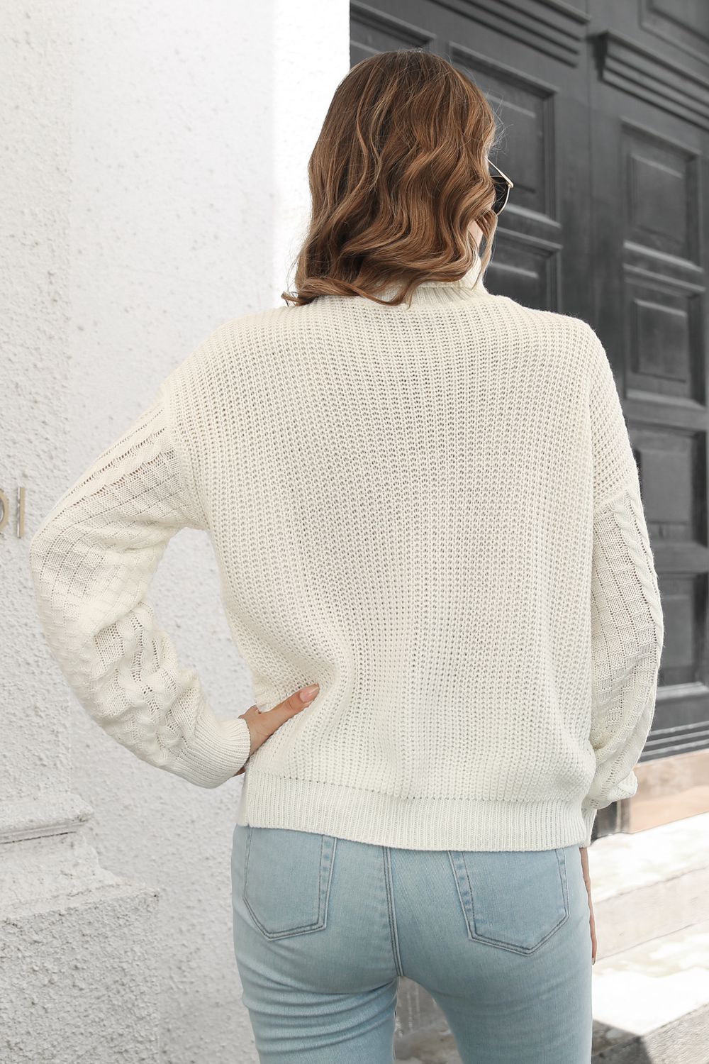 Cable-Knit Turtleneck Sweater - Pahabu - Women's Clothing & Shop