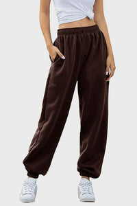 Elastic Waist Joggers with Pockets - Pahabu - Women's Clothing & Shop