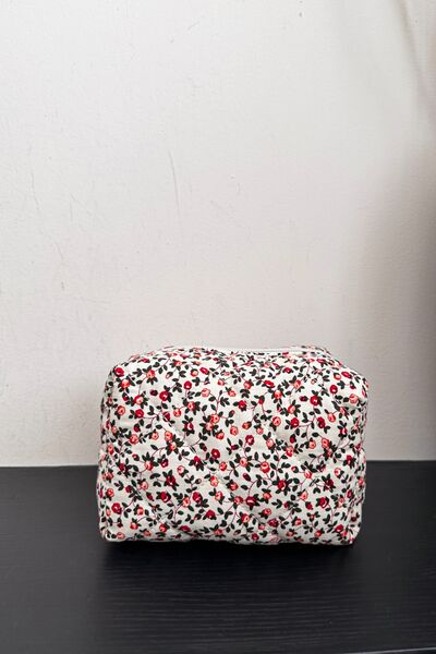 Floral Quilted Clutch with Plaid Lining - Pahabu - Women's Clothing & Shop