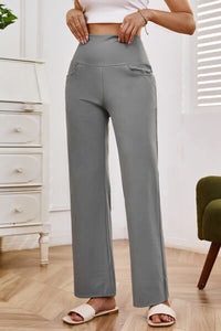High Waist Wide Leg Pants with Pockets - Pahabu - Women's Clothing & Shop
