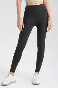 Wide Waistband Slim Fit Active Leggings - Pahabu - Women's Clothing & Shop