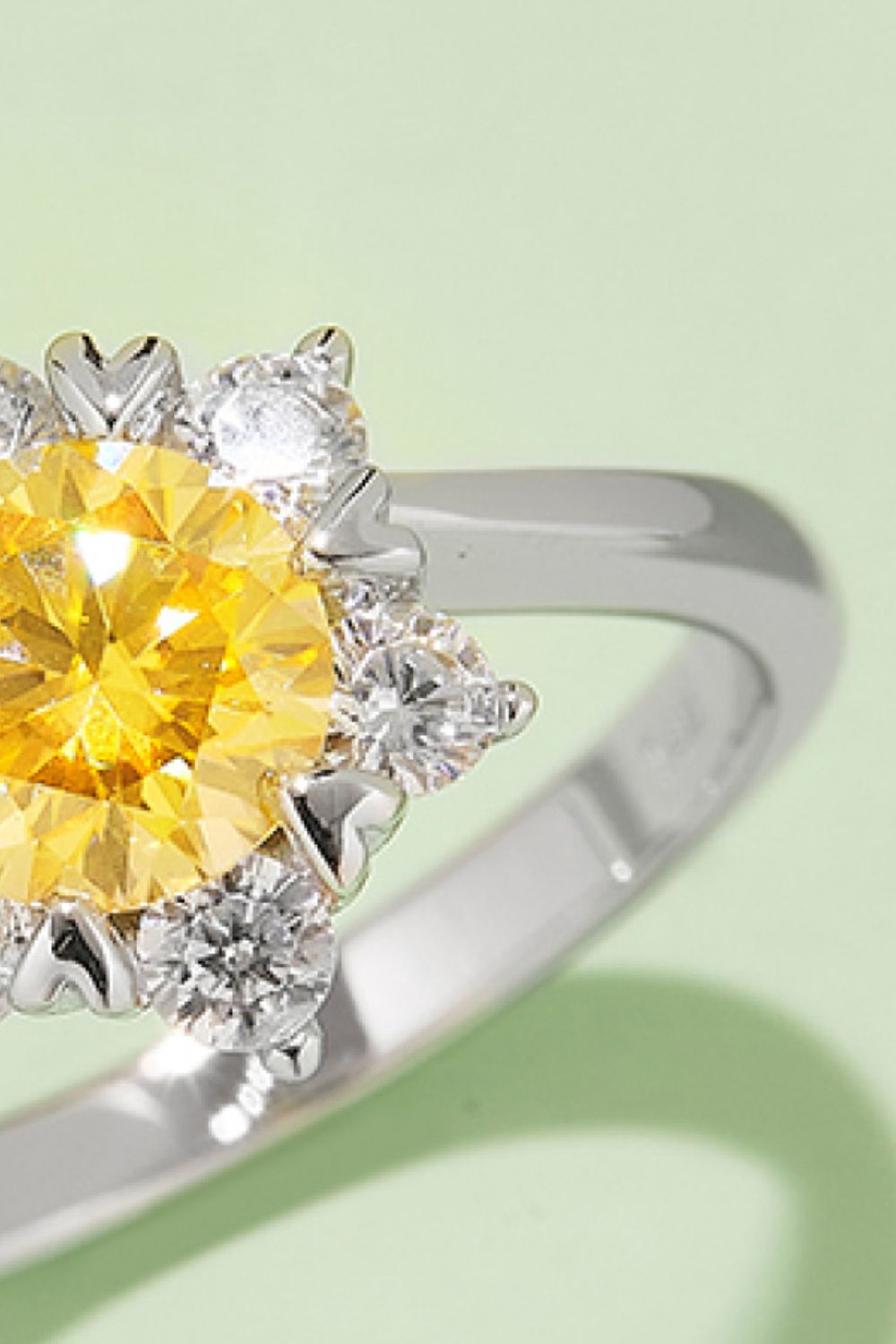 1 Carat Moissanite 925 Sterling Silver Cluster Ring - Pahabu - Women's Clothing & Shop