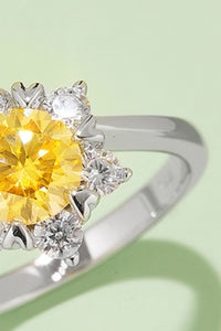 1 Carat Moissanite 925 Sterling Silver Cluster Ring - Pahabu - Women's Clothing & Shop