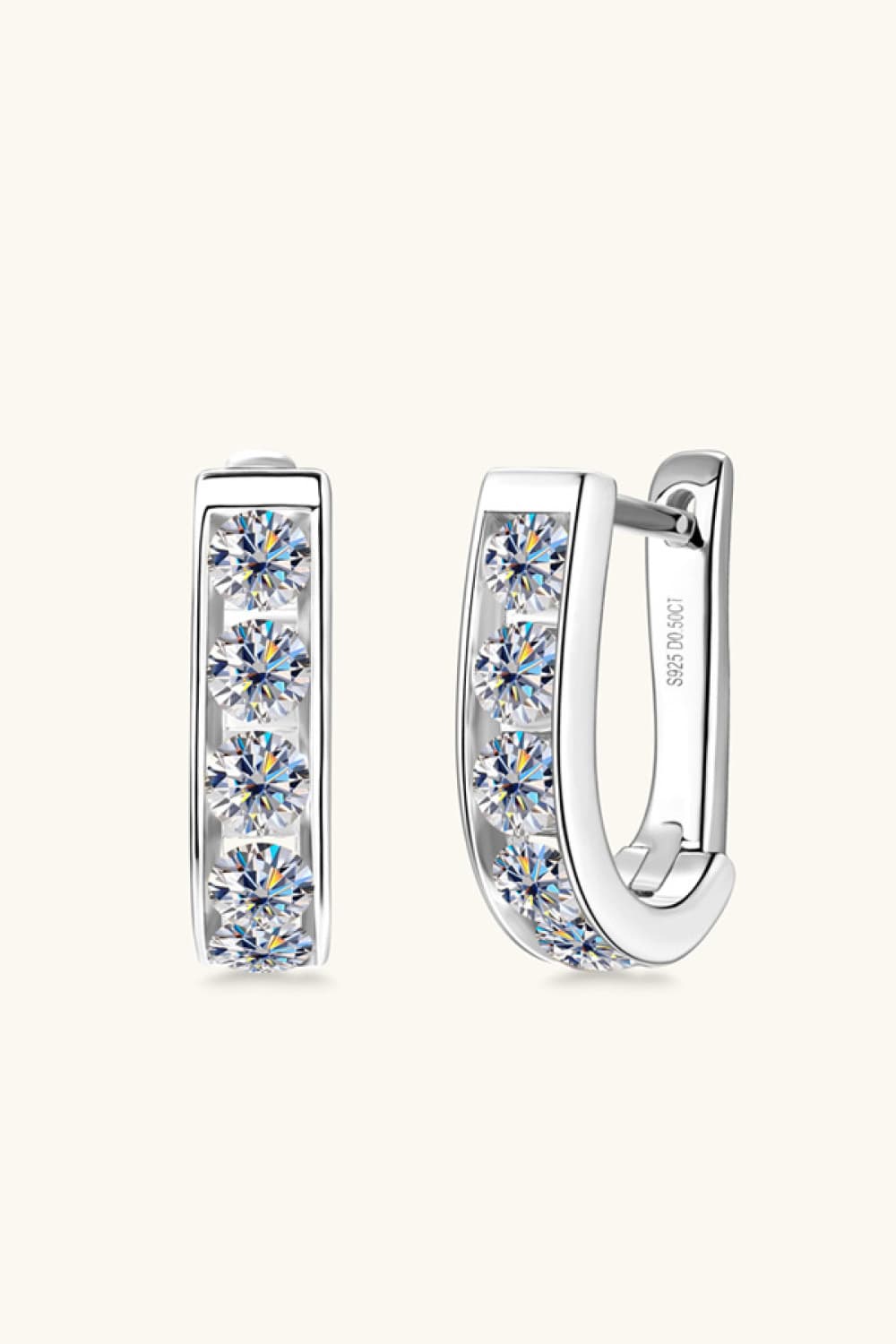 1 Carat Moissanite 925 Sterling Silver Earrings - Pahabu - Women's Clothing & Shop