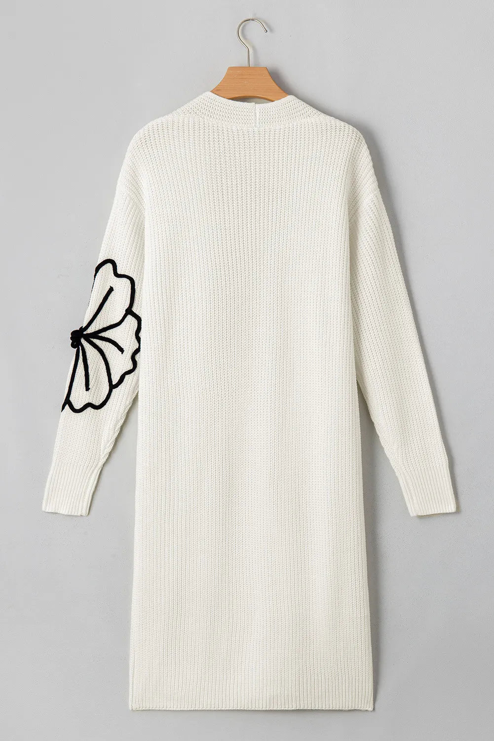 Full Size Flower Open Front Long Sleeve Cardigan - Pahabu - Women's Clothing & Shop