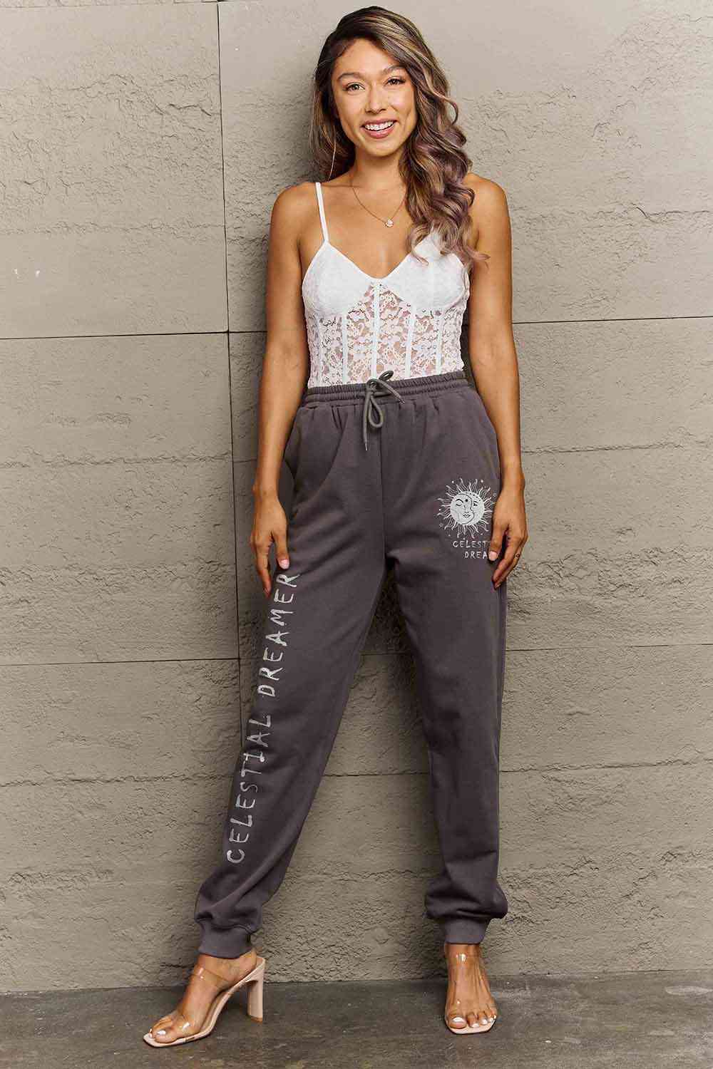 Simply Love Full Size CELESTIAL DREAMER Graphic Sweatpants - Pahabu - Women's Clothing & Shop