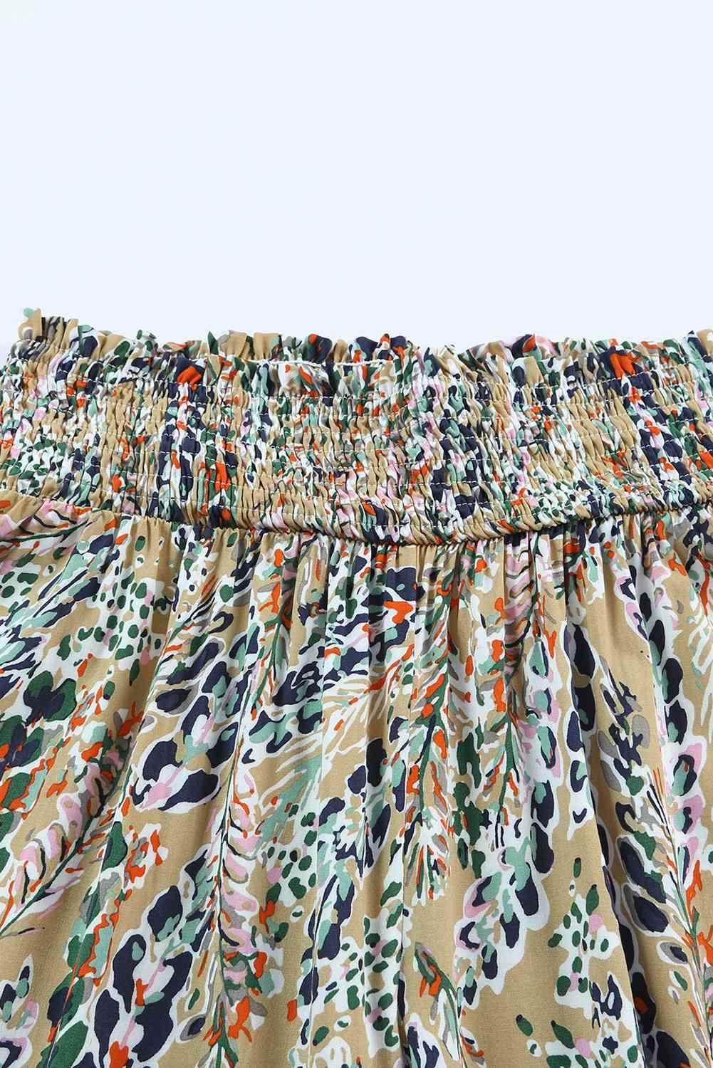 Printed Smocked Waist Wide Leg Pants - Pahabu - Women's Clothing & Shop