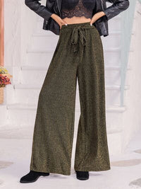 Ribbed Tied Wide Leg Pants - Pahabu - Women's Clothing & Shop