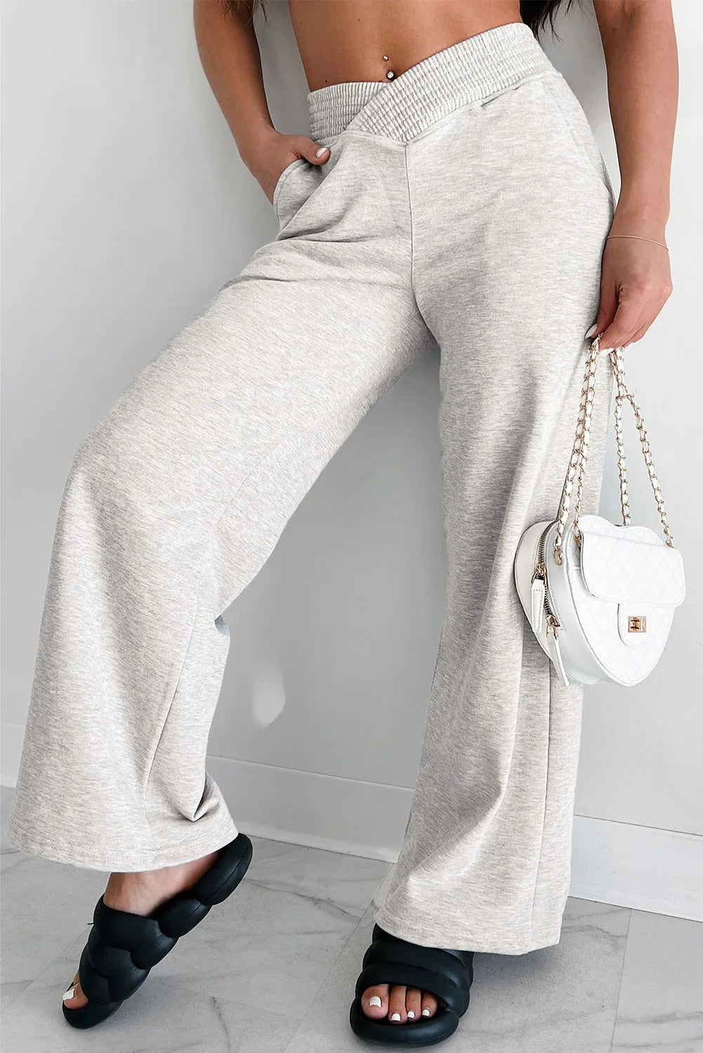 Elastic Waist Active Pants with Pockets - Pahabu - Women's Clothing & Shop