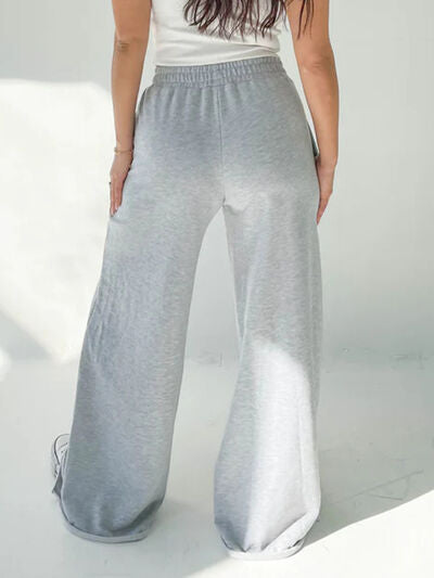 Elastic Waist Wide Leg Pants - Pahabu - Women's Clothing & Shop