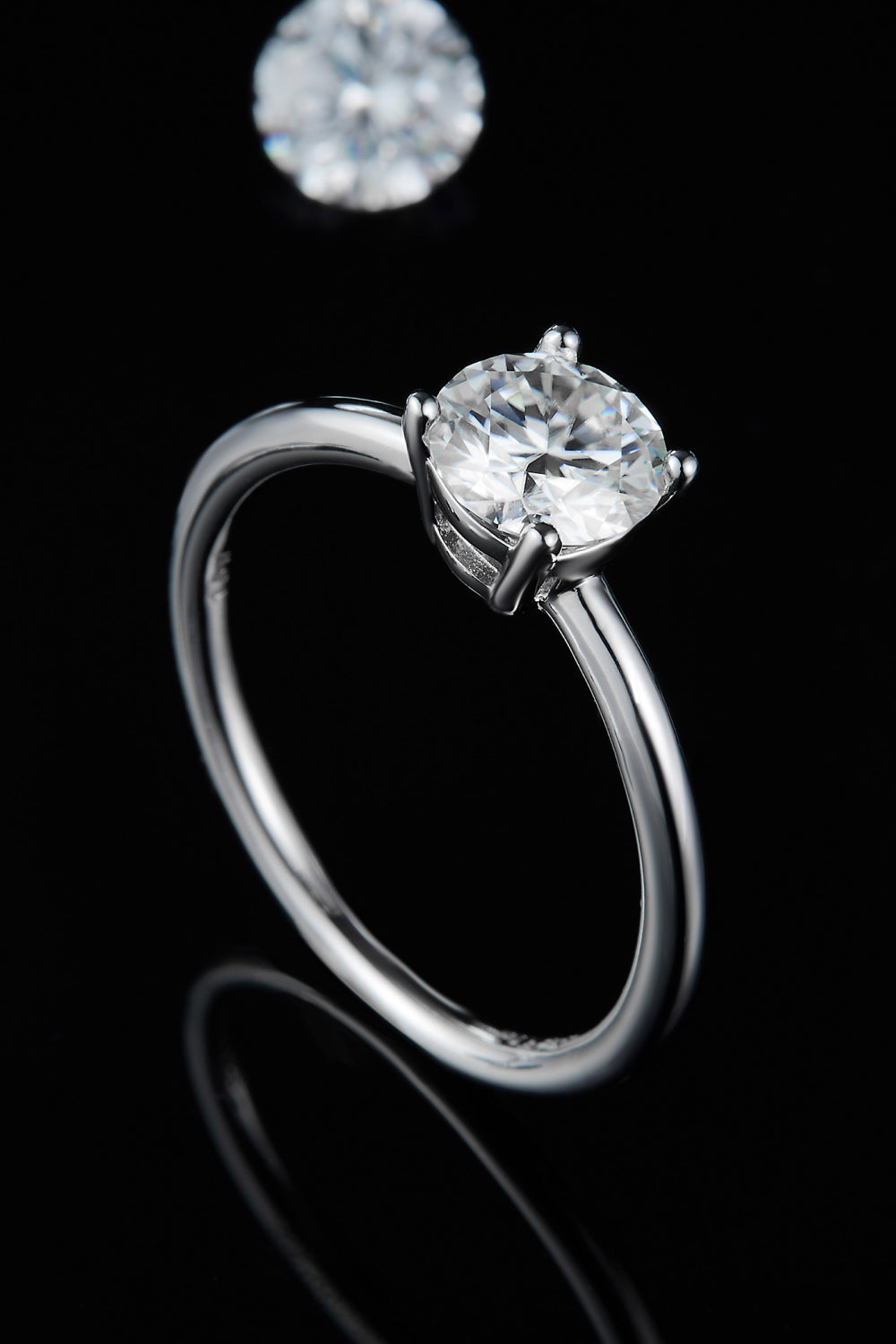 1 Carat Moissanite 925 Sterling Silver Solitaire Ring - Pahabu - Women's Clothing & Shop