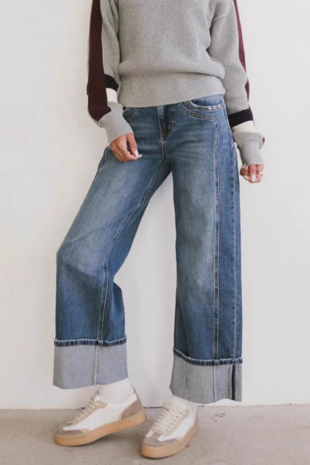 Straight Leg Jeans with Pockets - Pahabu - Women's Clothing & Shop