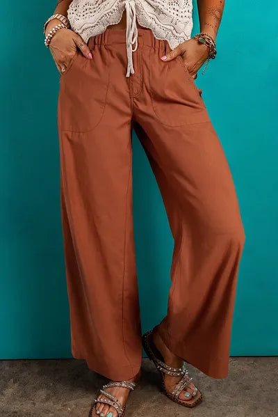 Wide Leg Pants with Pockets - Pahabu - Women's Clothing & Shop
