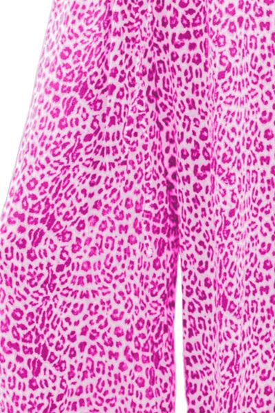 Leopard Drawstring Wide Leg Pants - Pahabu - Women's Clothing & Shop