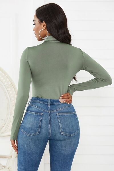 Turtleneck Long Sleeve Bodysuit - Pahabu - Women's Clothing & Shop