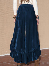 Slit Ruffled Wide Leg Pants - Pahabu - Women's Clothing & Shop