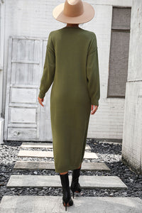 Notched Neck Dropped Shoulder Button-Down Midi Dress - Pahabu - Women's Clothing & Shop