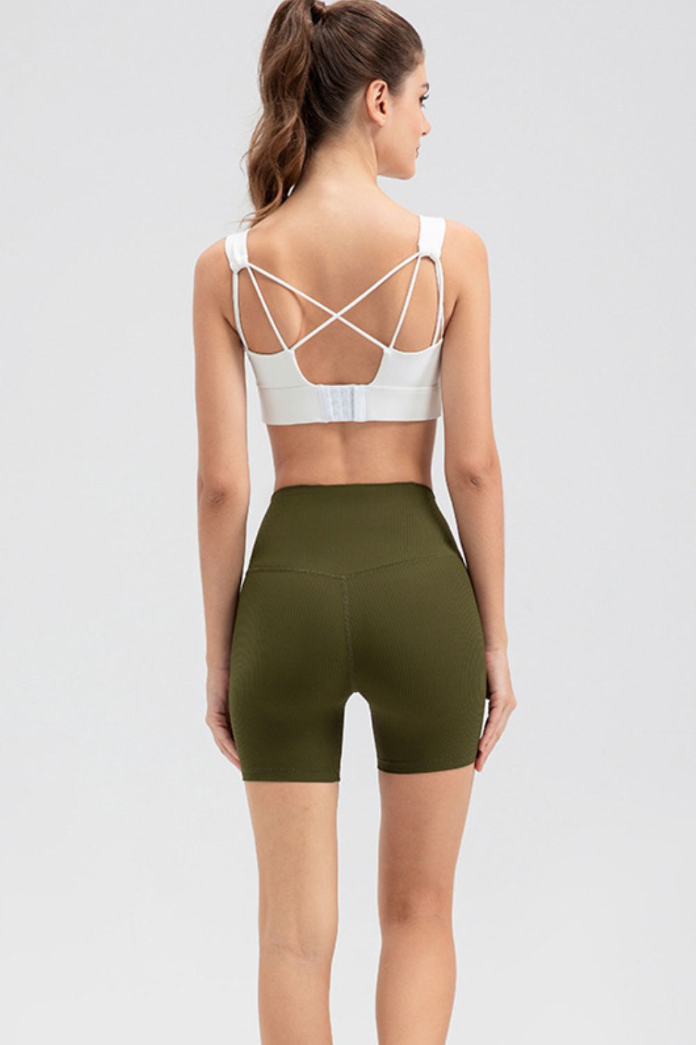 Wide Waistband Slim Fit Sports Shorts - Pahabu - Women's Clothing & Shop