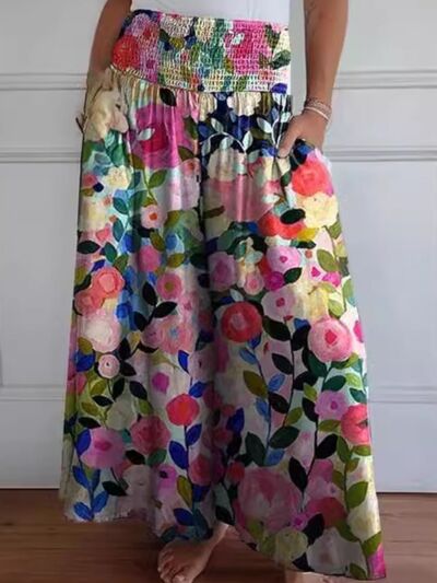 Full Size Smocked Wide Leg Pants with Pockets - Pahabu - Women's Clothing & Shop