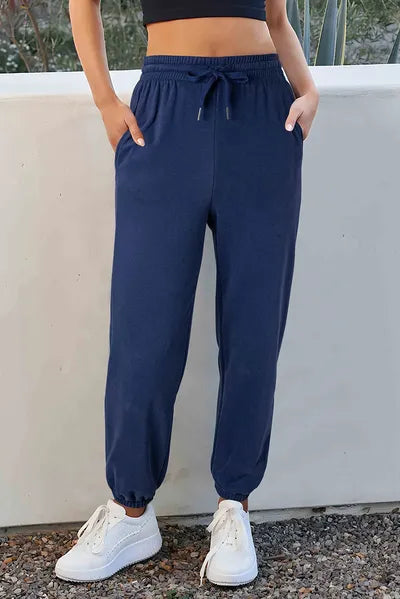 Drawstring Joggers with Pockets - Pahabu - Women's Clothing & Shop