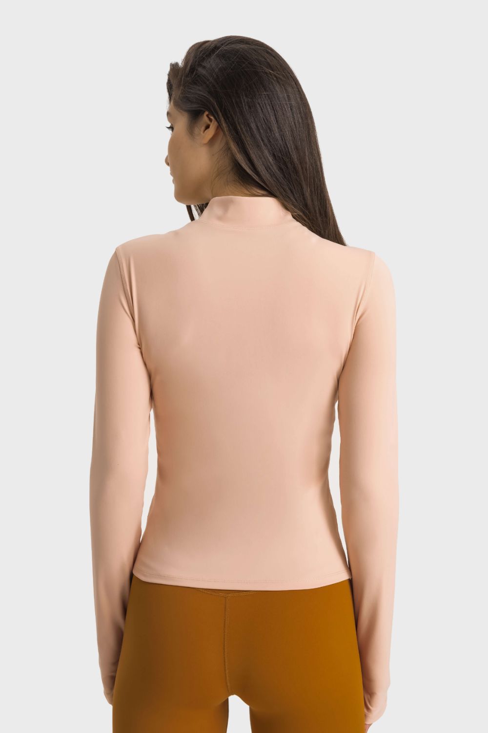 Millennia Half Zip Thumbhole Sleeve Sports Top - Pahabu - Women's Clothing & Shop