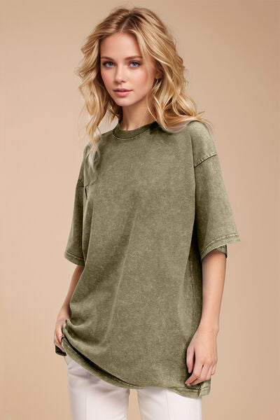Basic Bae Round Neck Half Sleeve T-Shirt - Pahabu - Women's Clothing & Shop