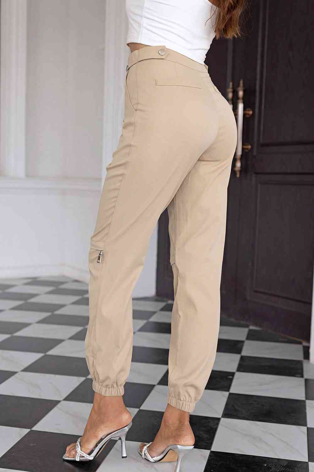 High Waist Pants with Pockets - Pahabu - Women's Clothing & Shop