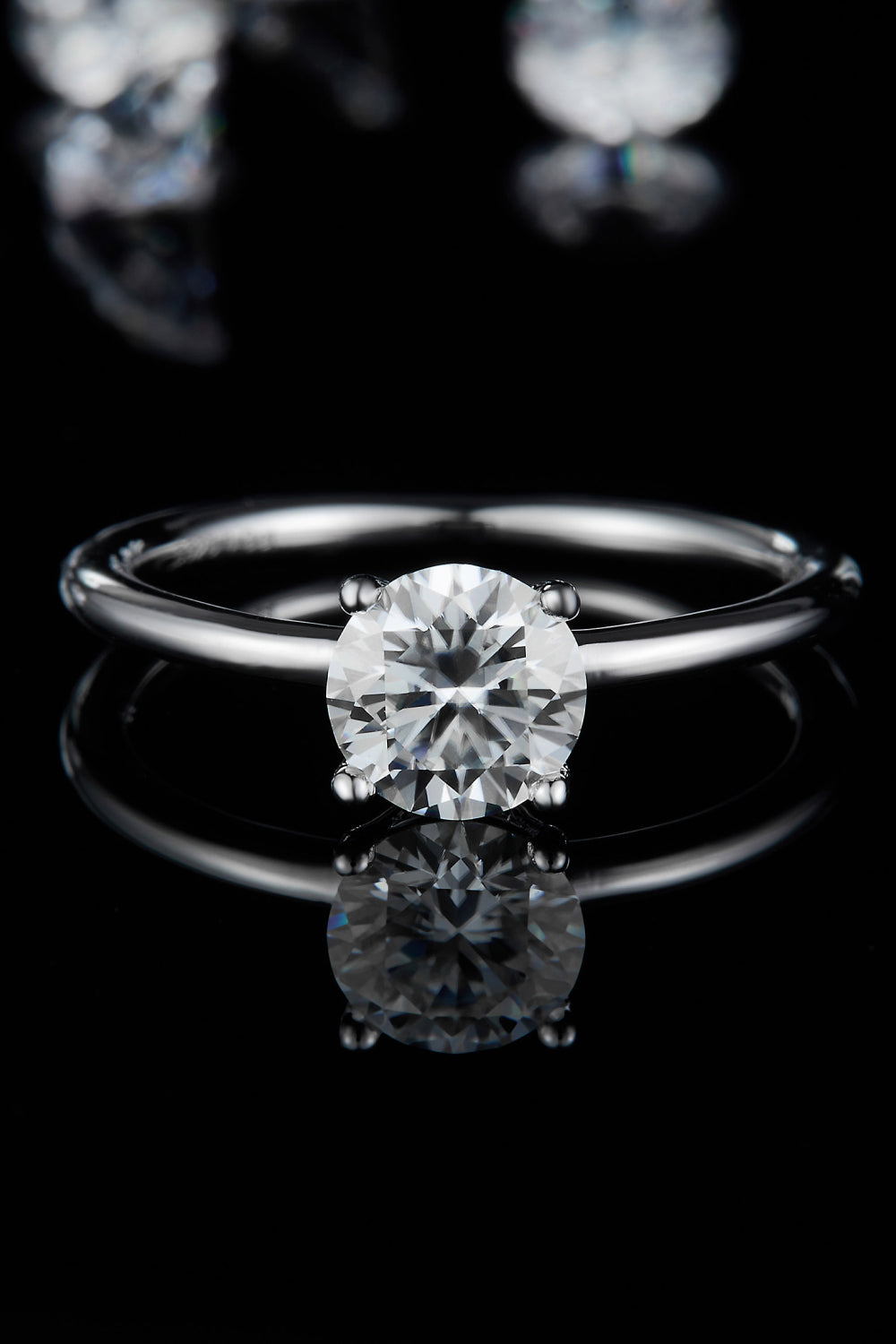 1 Carat Moissanite 925 Sterling Silver Solitaire Ring - Pahabu - Women's Clothing & Shop