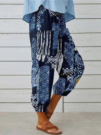 Printed Tied Cropped Pants - Pahabu - Women's Clothing & Shop