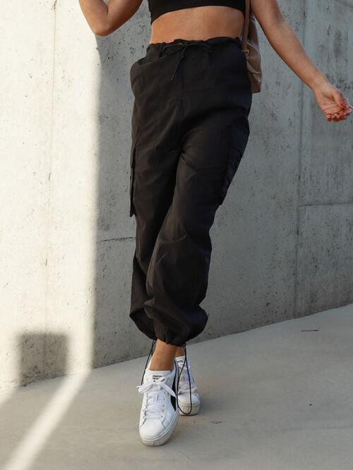 Drawstring Pants with Pockets - Pahabu - Women's Clothing & Shop