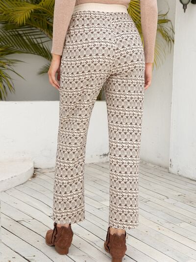Ivy Lane Tied Printed Pants with Pockets - Pahabu - Women's Clothing & Shop