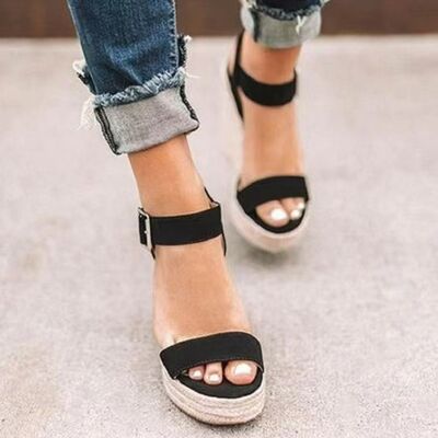 Open Toe High Heel Wedge Sandals - Pahabu - Women's Clothing & Shop