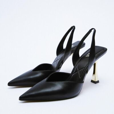 PU Leather Point Toe Stiletto Heel Pumps - Pahabu - Women's Clothing & Shop