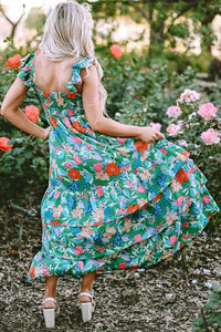 Tiered Ruffled Printed Sleeveless Dress - Pahabu - Women's Clothing & Shop