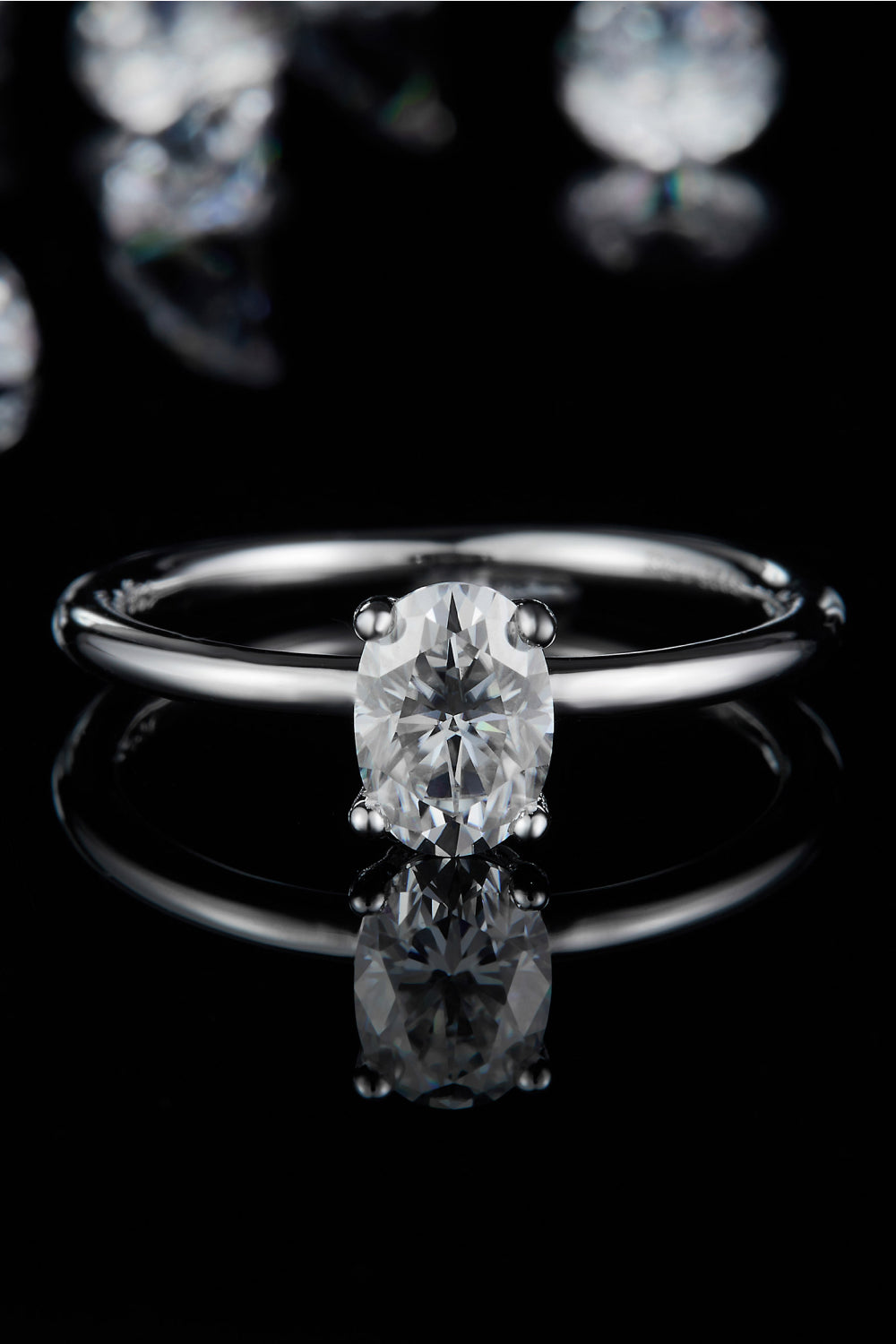1 Carat Moissanite 925 Sterling Silver Solitaire Ring - Pahabu - Women's Clothing & Shop