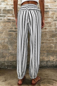 Printed Elastic Waist Pants - Pahabu - Women's Clothing & Shop
