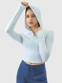Millennia Zip Up Hooded Long Sleeve Active Outerwear - Pahabu - Women's Clothing & Shop
