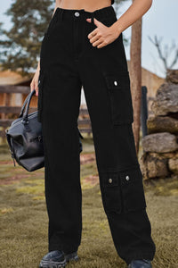 Loose Fit Long Jeans with Pockets - Pahabu - Women's Clothing & Shop
