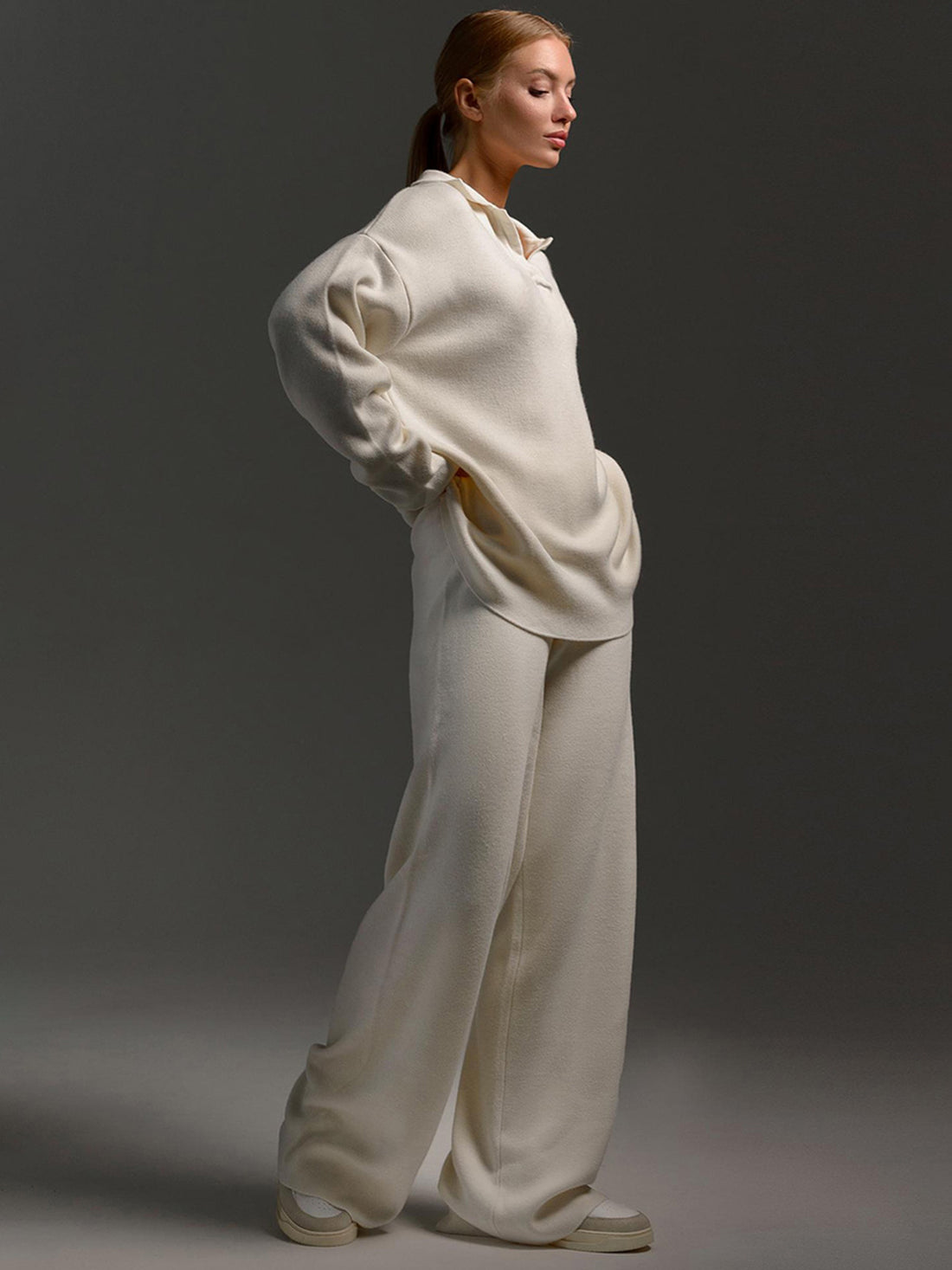 Johnny Collar Long Sleeve Top and Pants Sweater Set - Pahabu - Women's Clothing & Shop