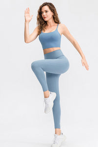 Slim Fit Wide Waistband Long Sports Pants - Pahabu - Women's Clothing & Shop