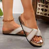 Contrast Open Toe Platform Sandals - Pahabu - Women's Clothing & Shop