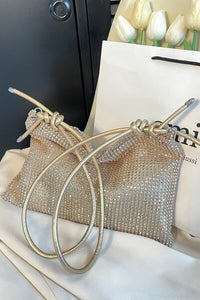 Rhinestone Knotted Strap Crossbody Bag - Pahabu - Women's Clothing & Shop