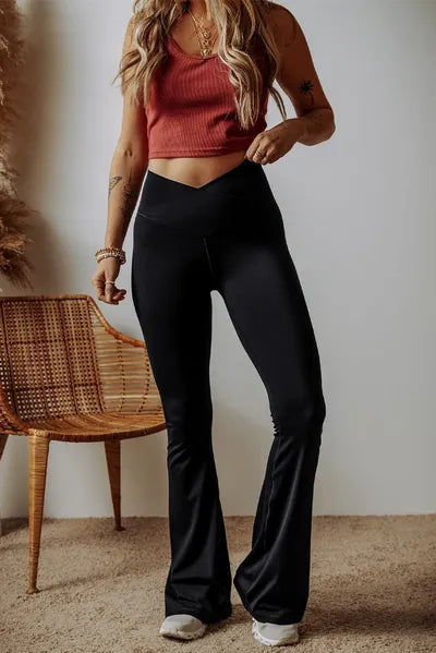 High Waist Bootcut Pants - Pahabu - Women's Clothing & Shop