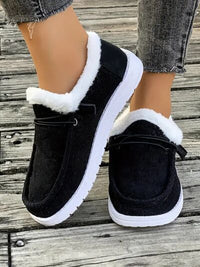 Fluff Round Toe Flat Slip-Ons - Pahabu - Women's Clothing & Shop