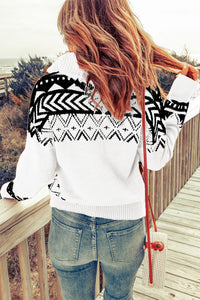 Zip-Up Mock Neck Dropped Shoulder Pullover Sweater - Pahabu - Women's Clothing & Shop