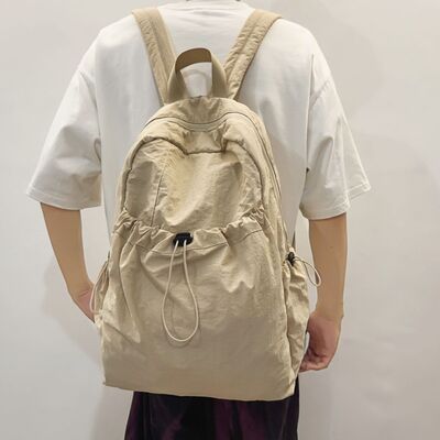 Drawstring Nylon Backpack Bag - Pahabu - Women's Clothing & Shop